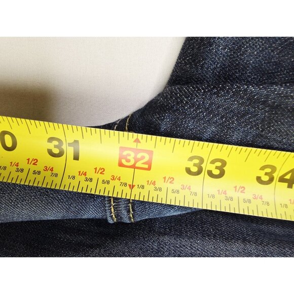 Hudson Size 30X32 Womens Ginny Crop Straight With Cuff Blue Denim 5 Pocket Jeans - Picture 7 of 13